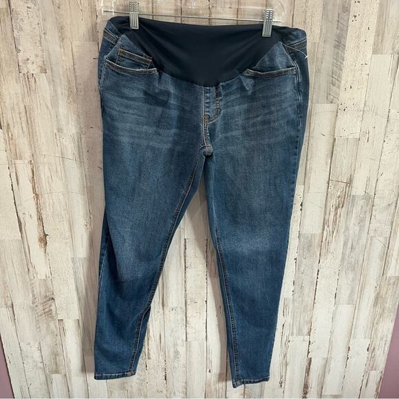 Time And Tru Skinny Maternity Jeans Full Panel - Picture 1 of 4